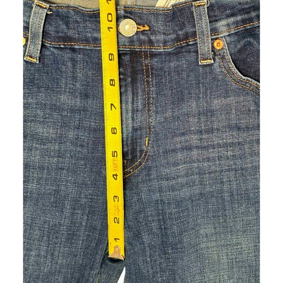 Levis Boyfriend Jeans Blue Denim Pants Midrise Stretch Straight Leg Womens 32 - Picture 11 of 13